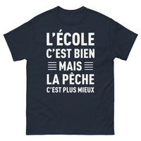 Thumbnail for T-shirt La pêche marine - L'école c'est bien, mais la pêche c'est plus mieux