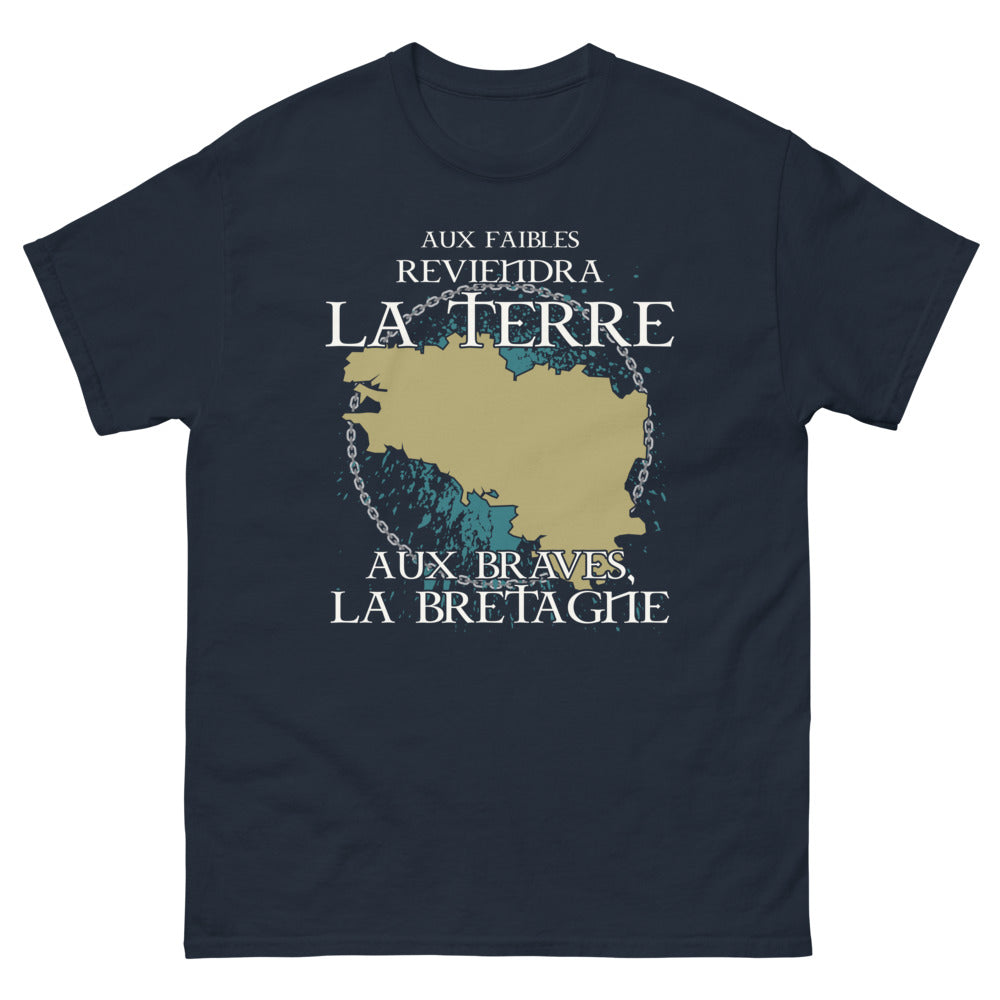 T-shirt Bretagne marine - Aux faibles reviendra la terre
