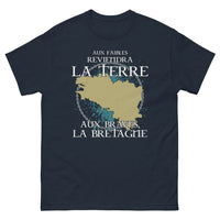 Thumbnail for T-shirt Bretagne marine - Aux faibles reviendra la terre