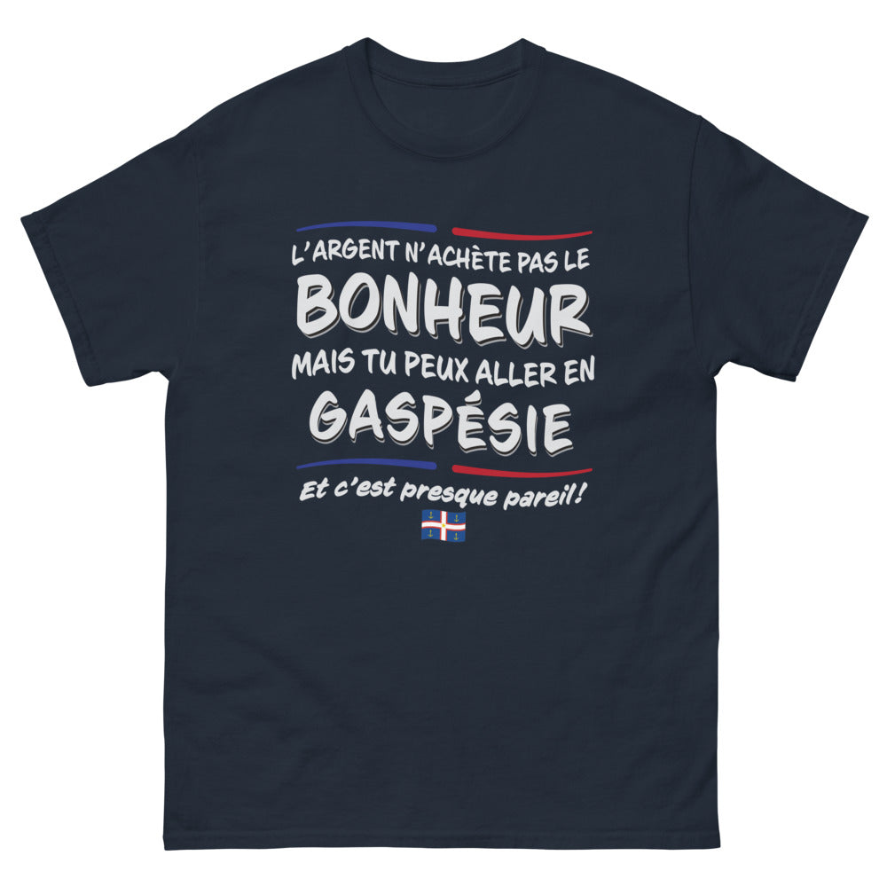 T-shirt Gaspésie marine - Presque le bonheur à porter