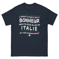 Thumbnail for T-shirt Italie marine - L'argent n'achète pas le bonheur, esprit dolce vita