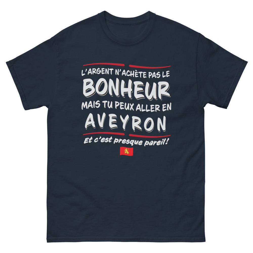 T-shirt Aveyron marine - L'argent n'achète pas le bonheur