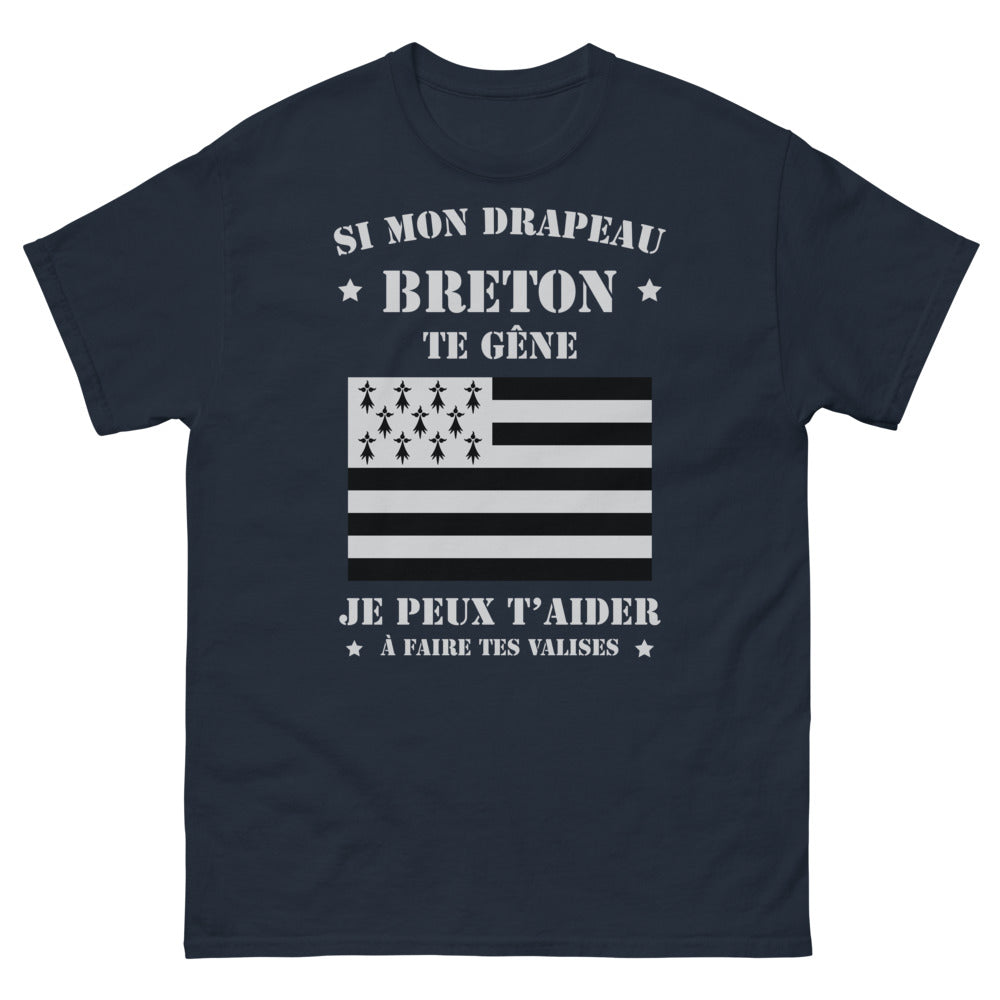 T-shirt Bretagne marine - Si mon drapeau breton te gêne