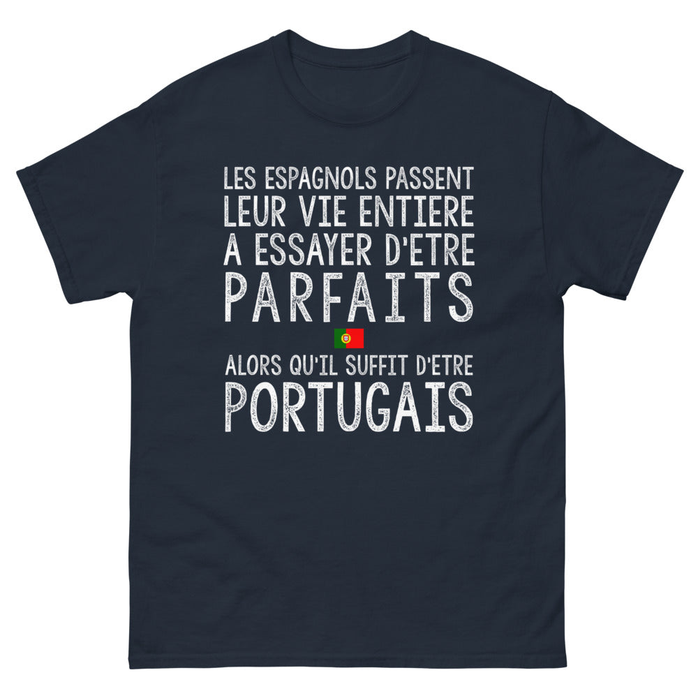 T-shirt Portugal noir dos - Les Espagnols essaient d'être parfaits