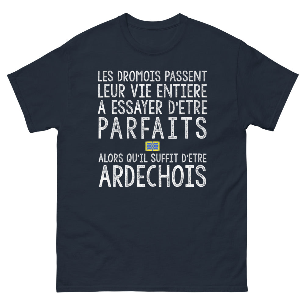 T-shirt Drôme marine - Quête de perfection humoristique