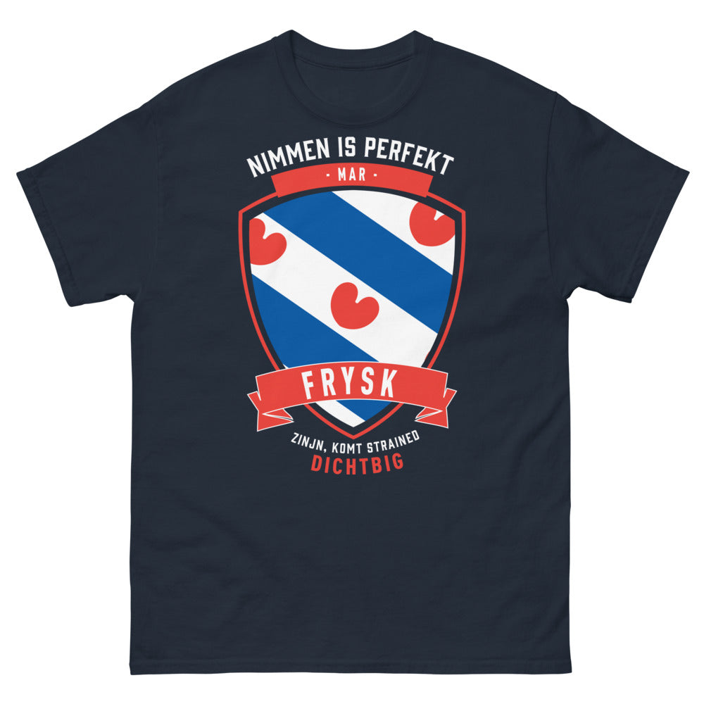 T-shirt Frisonne marine - Personne n'est parfait, mais être Frison s'en rapproche !