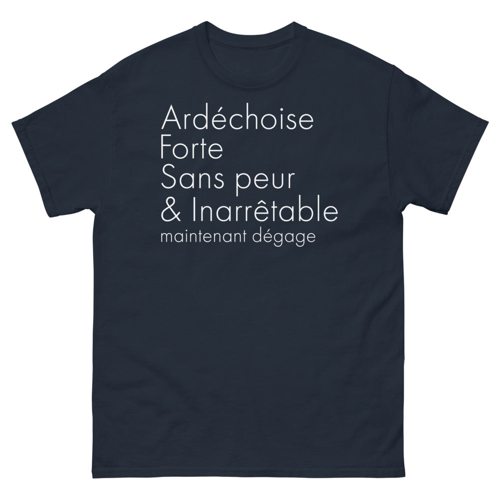 T-shirt Ardèche marine - Fier et inarrêtable au quotidien