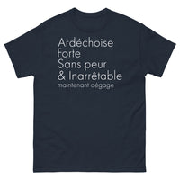 Thumbnail for T-shirt Ardèche marine - Fier et inarrêtable au quotidien