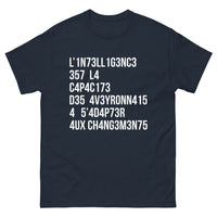 Thumbnail for T-shirt Sombre Élégance marine - Intelligence et Adaptabilité