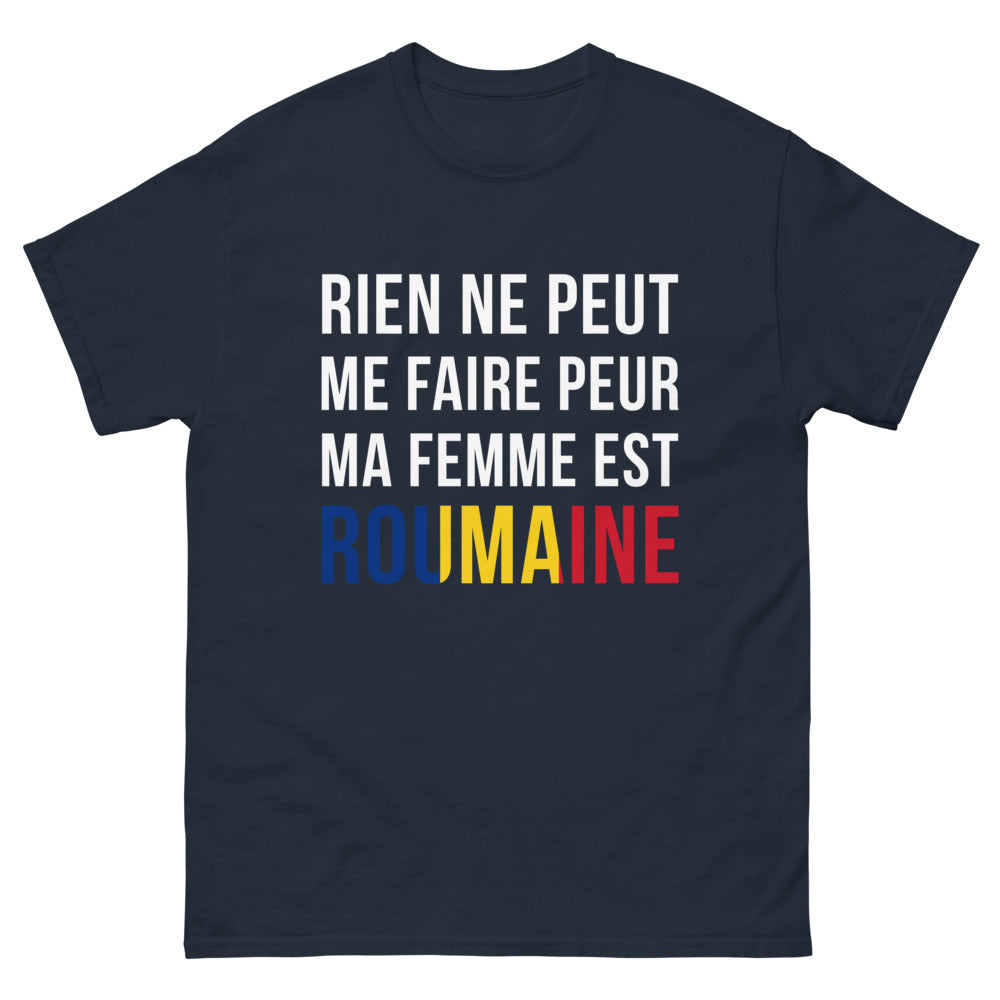 T-shirt Roumain marine - Rien ne peut vous faire peur