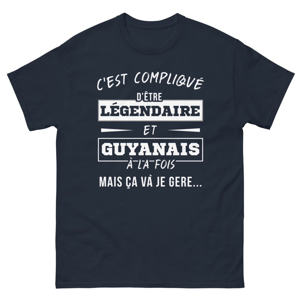 T-shirt Guyanais marine - C'est compliqué d'être légendaire