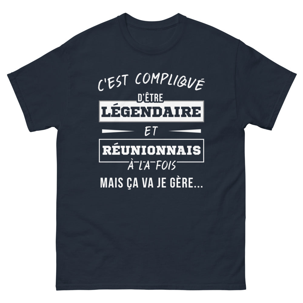 T-shirt Réunionnais marine - C'est compliqué, mais ça va