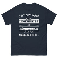 Thumbnail for T-shirt Réunionnais marine - C'est compliqué, mais ça va