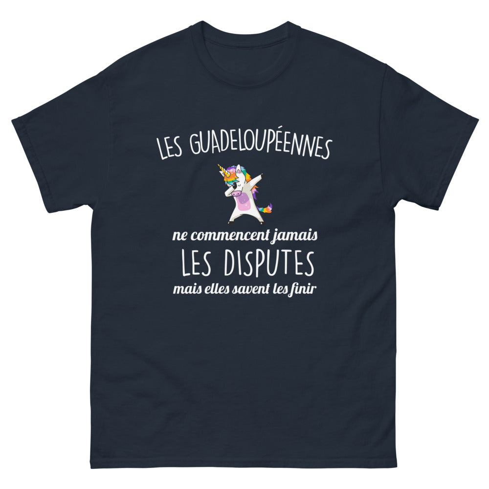 T-shirt Guadeloupe marine - Les Guadeloupéennes et leur art