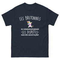 Thumbnail for T-shirt Bretagne marine - Les Bretonnes Ne Commencent Jamais Les Disputes