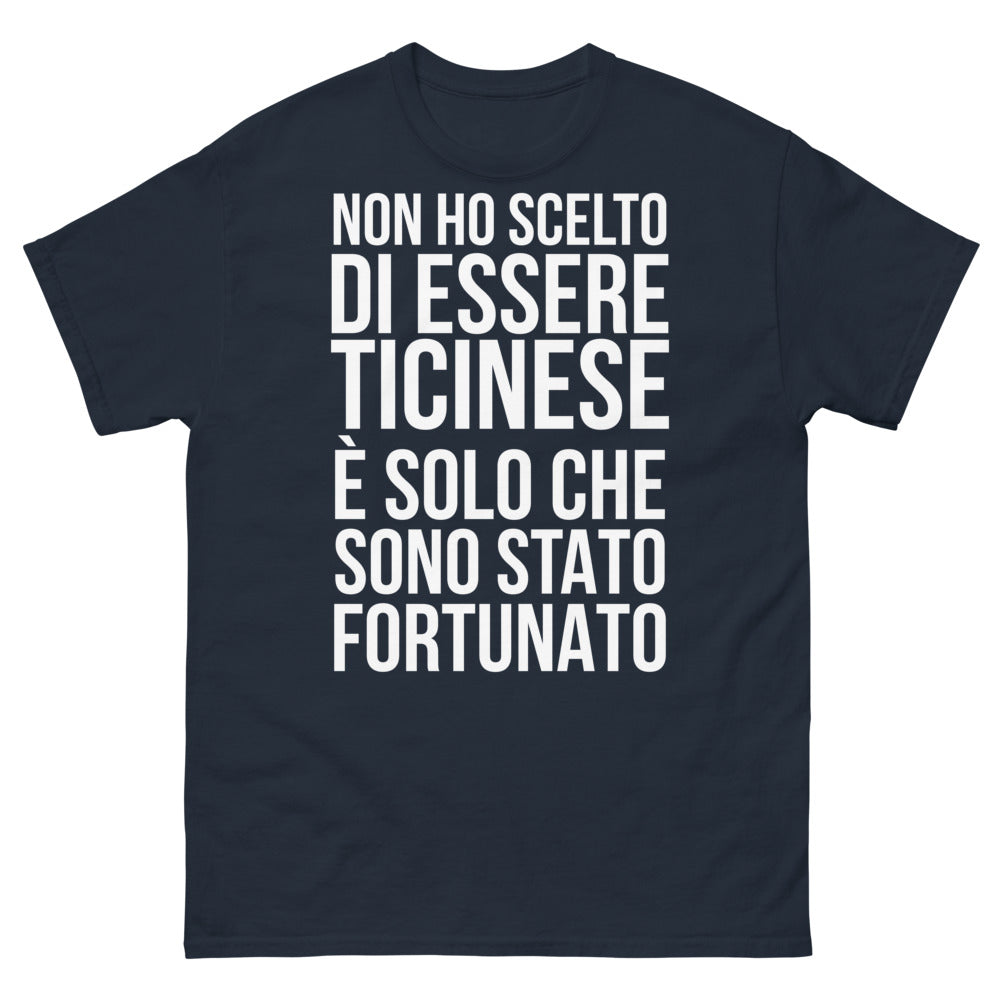 T-shirt Ticino marine - Non ho scelto di essere ticinese
