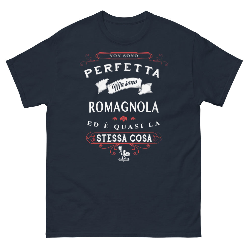 T-shirt Romagnola noir - Non sono perfetta ma sono Romagnola dos