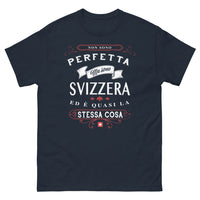 Thumbnail for T-shirt Suisse marine - Non sono perfetta ma sono svizzera
