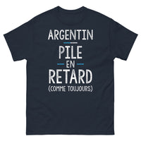 Thumbnail for T-shirt Argentine marine - Pile en retard comme toujours