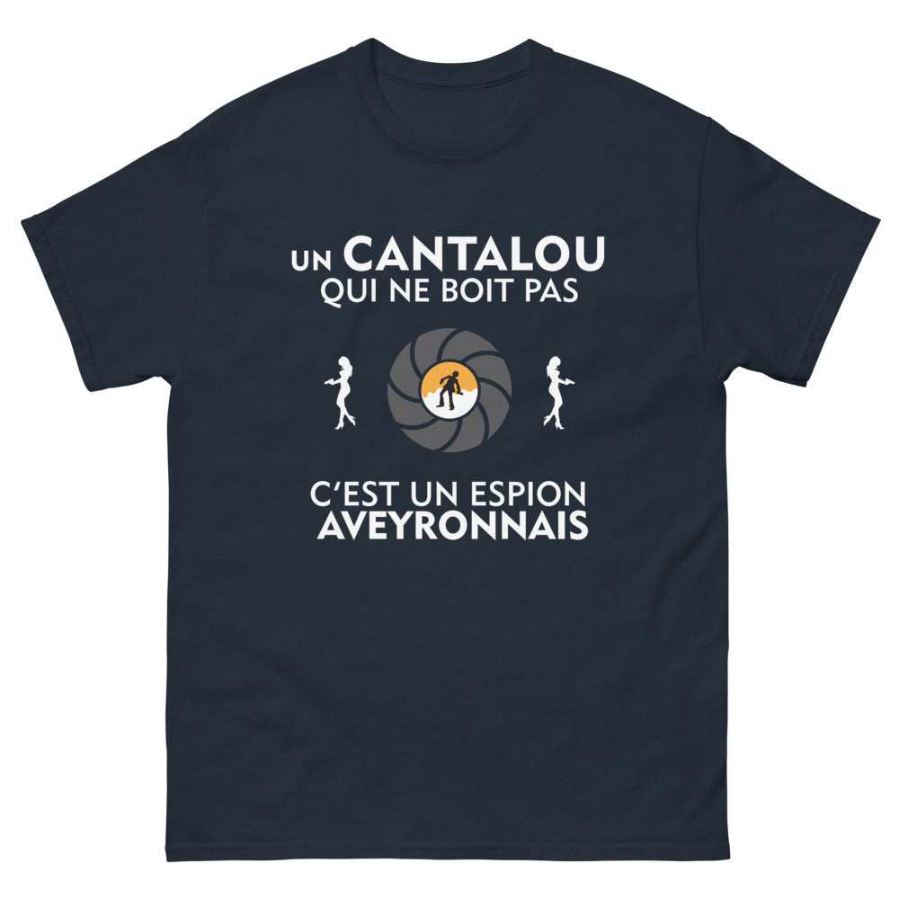 T-shirt Aveyron marine - Un Cantalou qui ne boit pas, humour