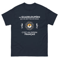 Thumbnail for T-shirt Guadeloupéen marine - Un Guadeloupéen qui ne boit pas de rhum