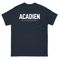 Thumbnail for T-shirt Acadien marine - L'humour au sommet