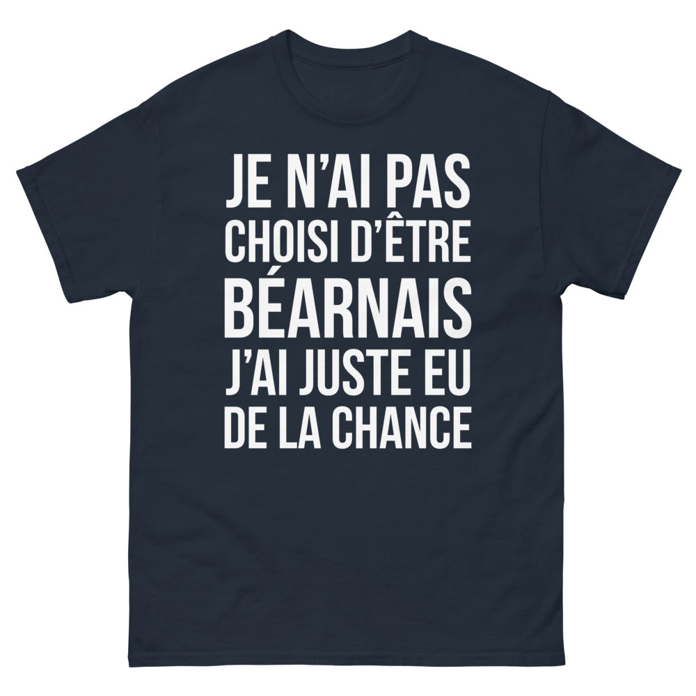 T-shirt Béarnais marine - Je n'ai pas choisi d'être Béarnais