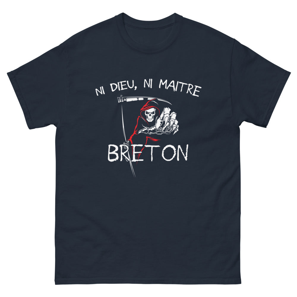 T-shirt Breton marine - Ni Dieu Ni Maître