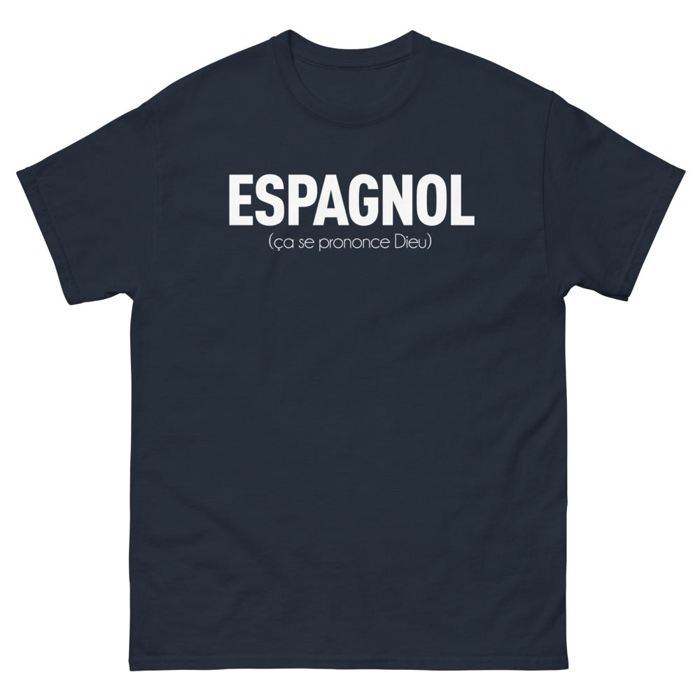 T-shirt Espagne marine - Se prononce Dieu