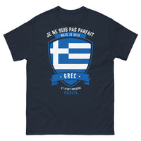 Thumbnail for T-shirt Grèce marine - Je ne suis pas parfait mais je suis Grec