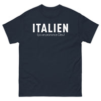 Thumbnail for T-shirt Italie bleu marine - design italien ca se prononce dieu