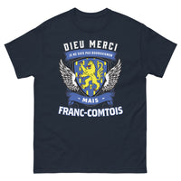 Thumbnail for T-shirt Franche-Comté marine - Dieu merci je ne suis pas bourguignon