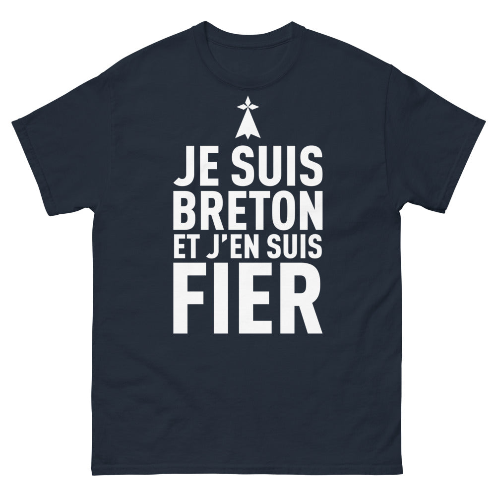 T-shirt Bretagne marine - Je suis Breton et j'en suis fier