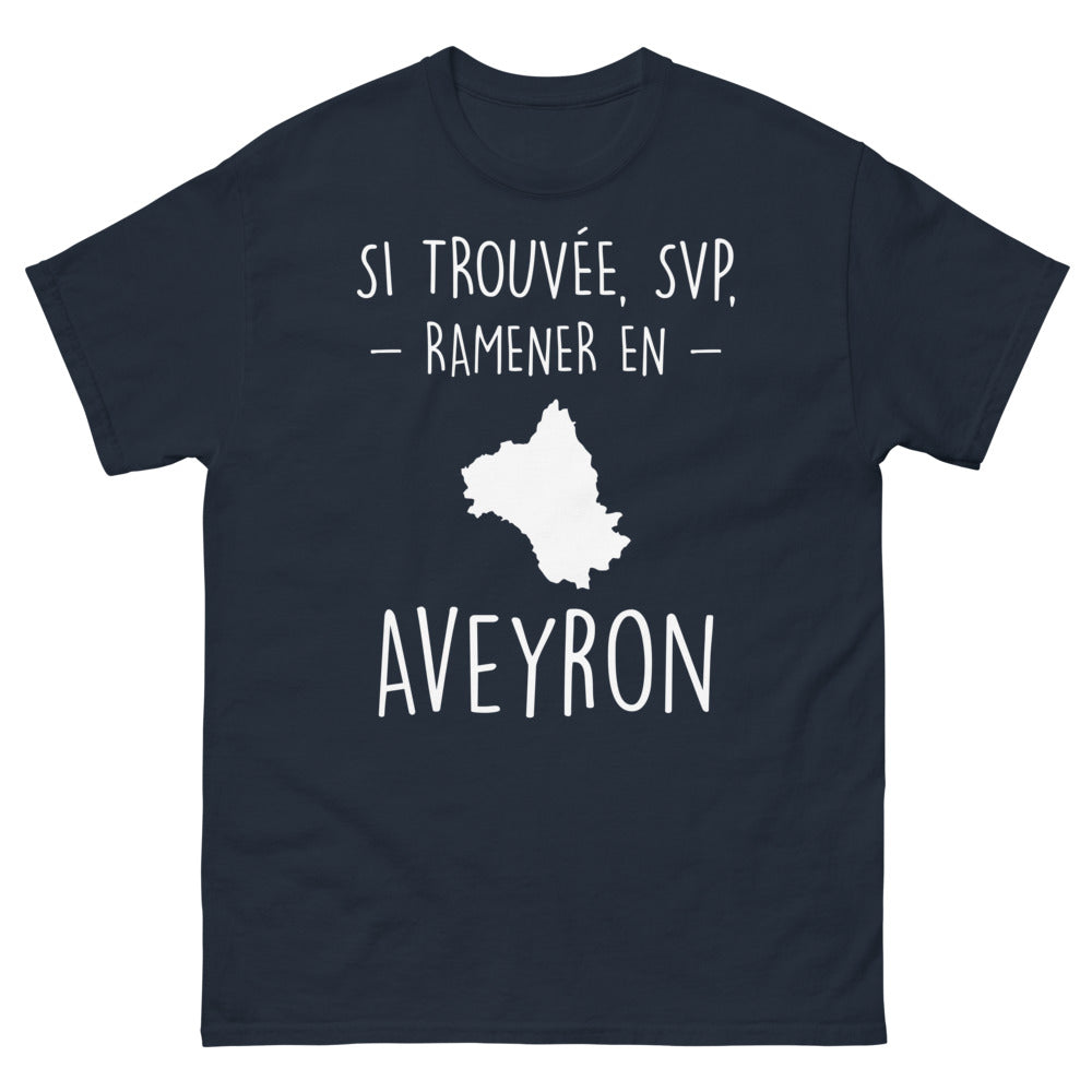 T-shirt Aveyron marine - Si trouvée, ramener SVP