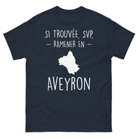 Thumbnail for T-shirt Aveyron marine - Si trouvée, ramener SVP