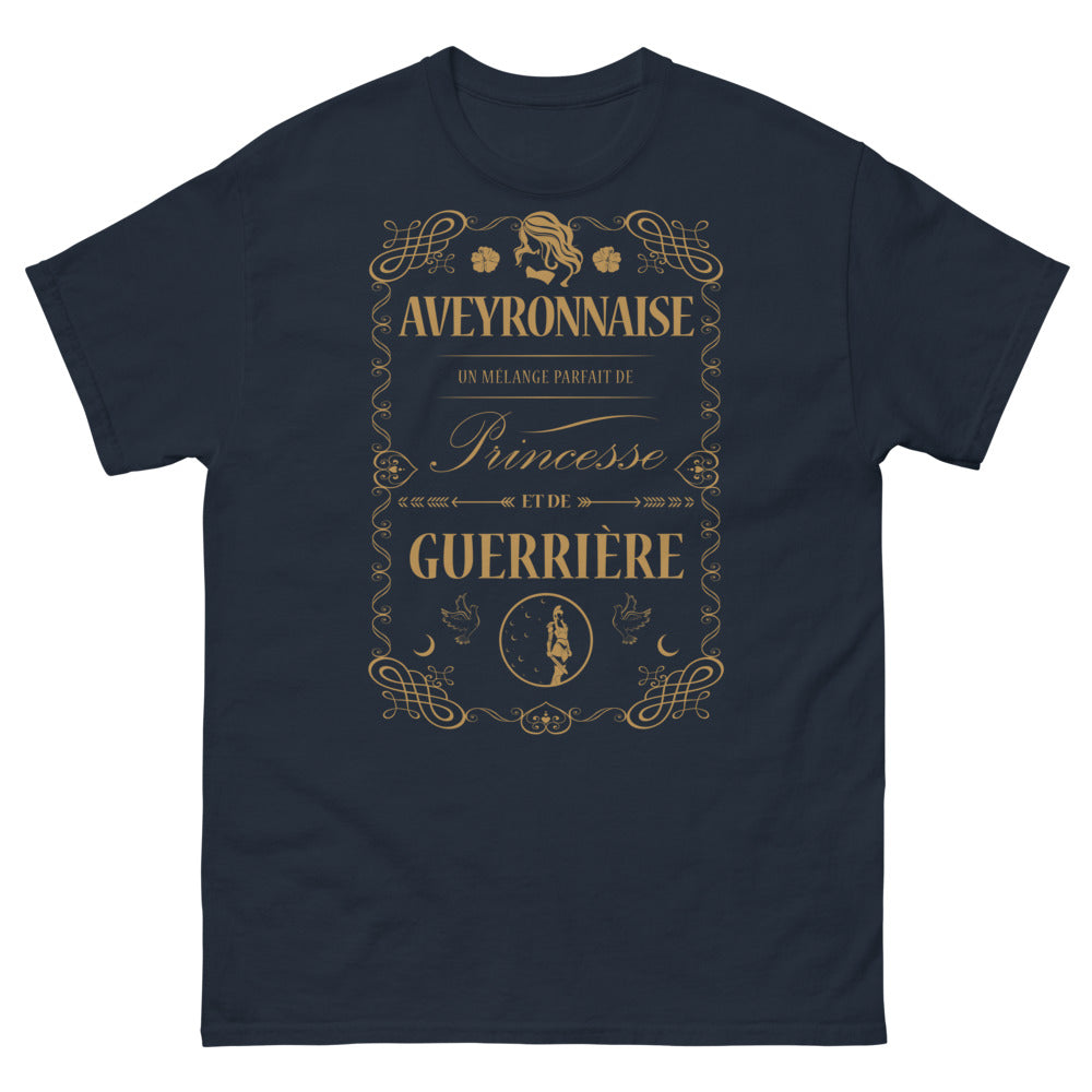 T-shirt Aveyronnaise marine - Princesse et guerrière