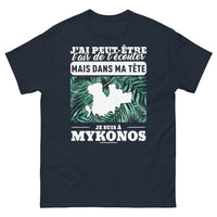Thumbnail for T-shirt Mykonos marine - J'ai peut-être l'air de t'écouter