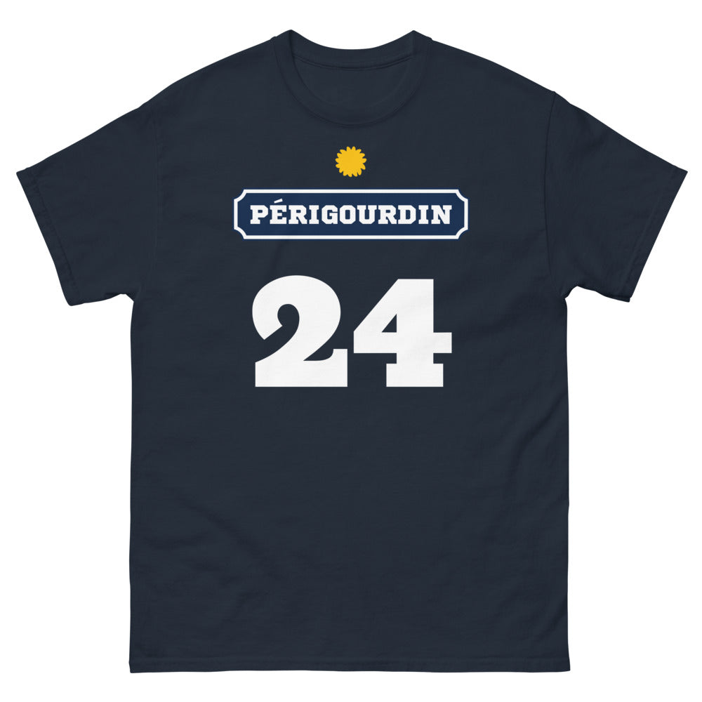 T-shirt Périgourdin marine - Fierté locale avec humour