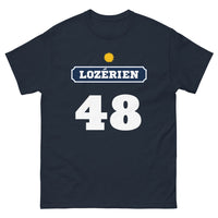 Thumbnail for T-shirt Lozérien marine - texte nostalgique sur les origines
