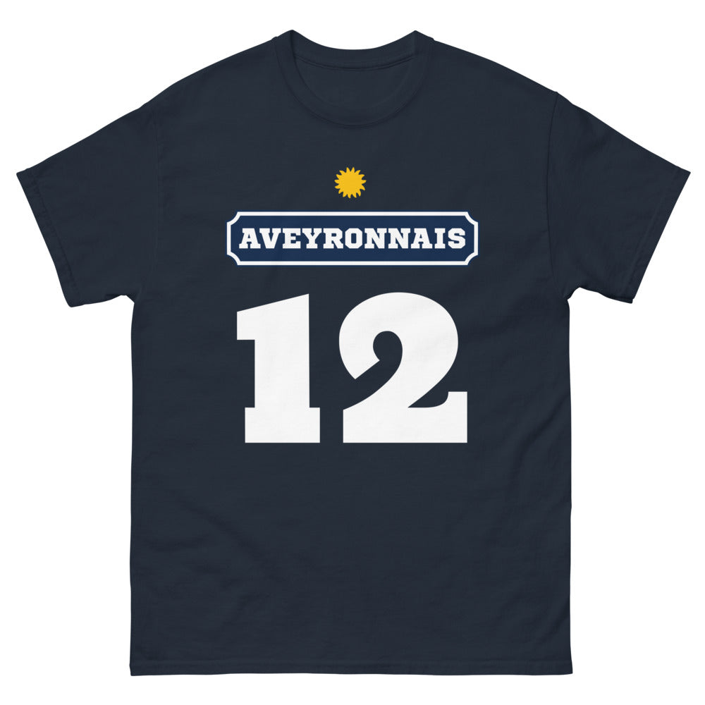 T-shirt Aveyron noir dos - Design sombre et fierté locale