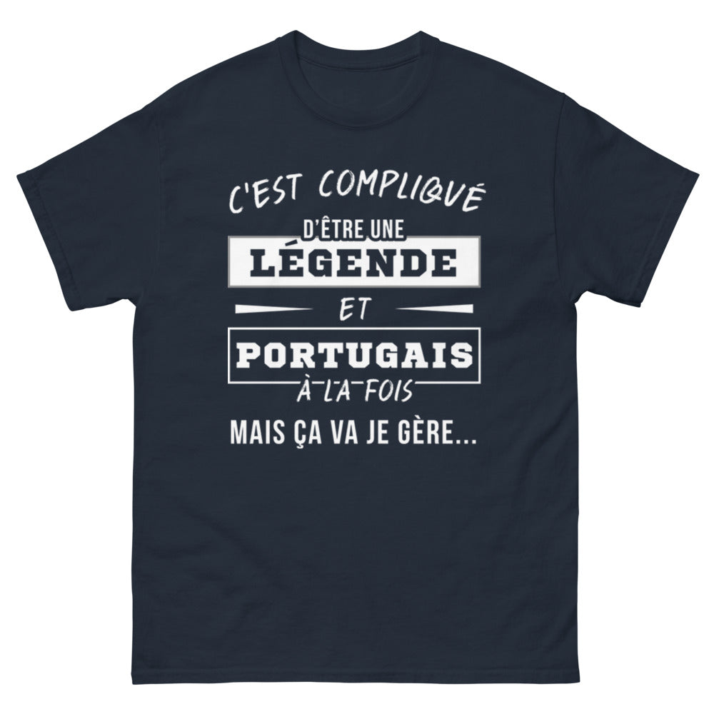 T-shirt Portugal marine - Je gère avec humour