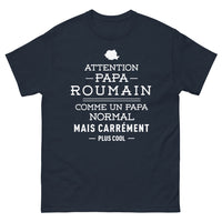 Thumbnail for T-shirt Roumain marine - Plus cool qu'un papa normal