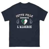 Thumbnail for T-shirt Algérie marine - Cette fille supporte l'Algérie