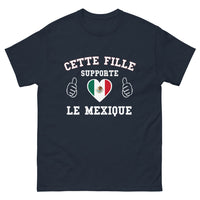 Thumbnail for T-shirt Mexique marine - Cette fille supporte le Mexique