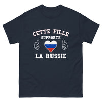 Thumbnail for T-shirt Russie marine - Cette fille soutient la Russie