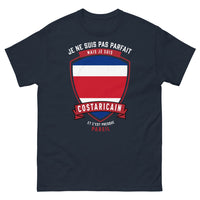 Thumbnail for T-shirt Costa Rica marine - Je ne suis pas parfait mais je suis Costaricain