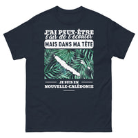 Thumbnail for T-shirt Nouvelle-Calédonie marine - T'Inquiète, Dans ma Tête J'y Suis!