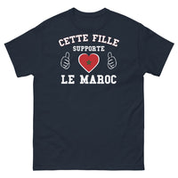 Thumbnail for T-shirt Maroc marine - Cette fille supporte le Maroc