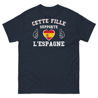 Thumbnail for T-shirt Espagne marine - Fille qui supporte l'Espagne