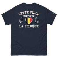 Thumbnail for T-shirt Belgique marine - Fille qui supporte la Belgique